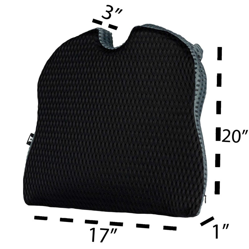 Castle Knight Wedge Memory Foam Seat Cushion for Tailbone and Back Pain Relief - Coccyx Cutout Seat Pillow for Office Chairs, Autos, and Other Household Seating - Image 2